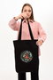 Zoozie Bags Bolso Tote 1467 Negro de Algodón 35 x 40 x 8 cm